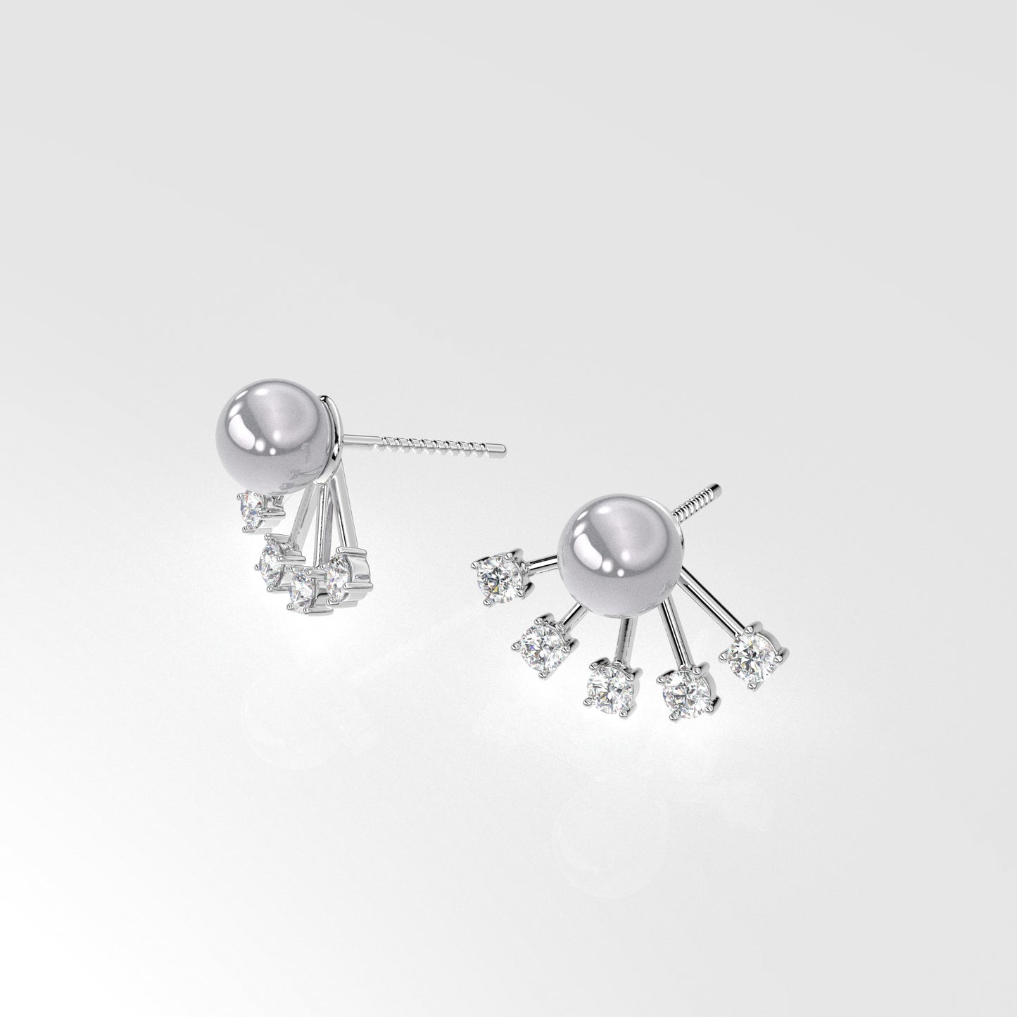 Five stone 925 Silver Earring