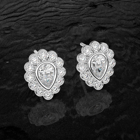 Dishis Moissanite Diamond 925 Silver Earring