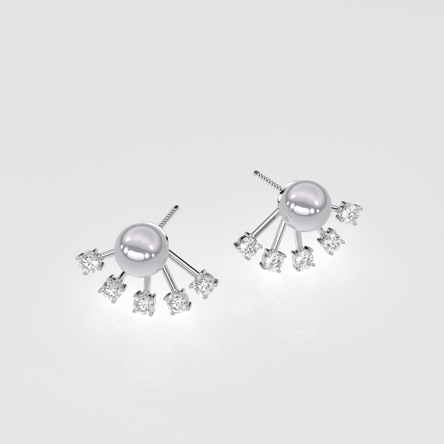 Five stone 925 Silver Earring