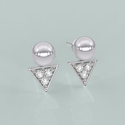 Moneekar Moissanite Diamond 925 Silver Earring