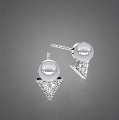 Moneekar Moissanite Diamond 925 Silver Earring