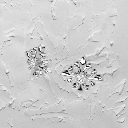 Monk  Moissanite Diamond 925 Silver Earring