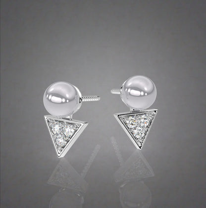 Moneekar Moissanite Diamond 925 Silver Earring