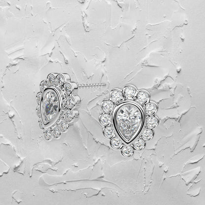Dishis Moissanite Diamond 925 Silver Earring