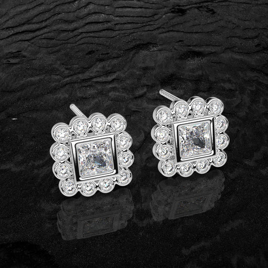 Lzaara  Moissanite Diamond 925 Silver Earring