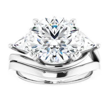 Golden Trio Solitaire Ring