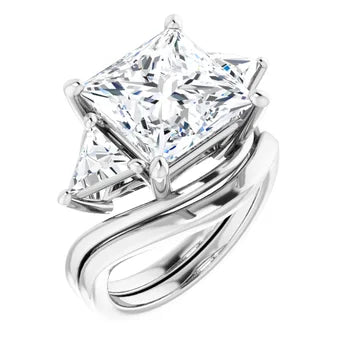 Golden Trio Solitaire Ring