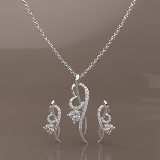 Myki 925 Silver Necklace Set