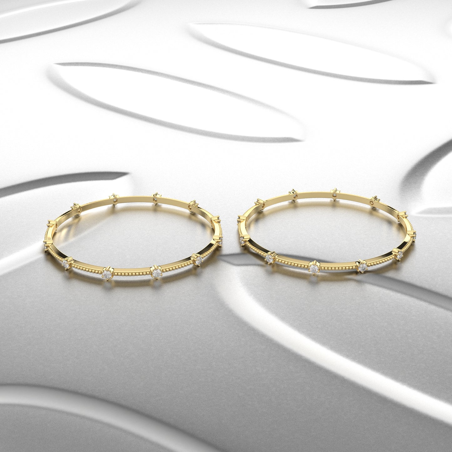 Yellow gold Chaming Bangle 925 Sterling Silver