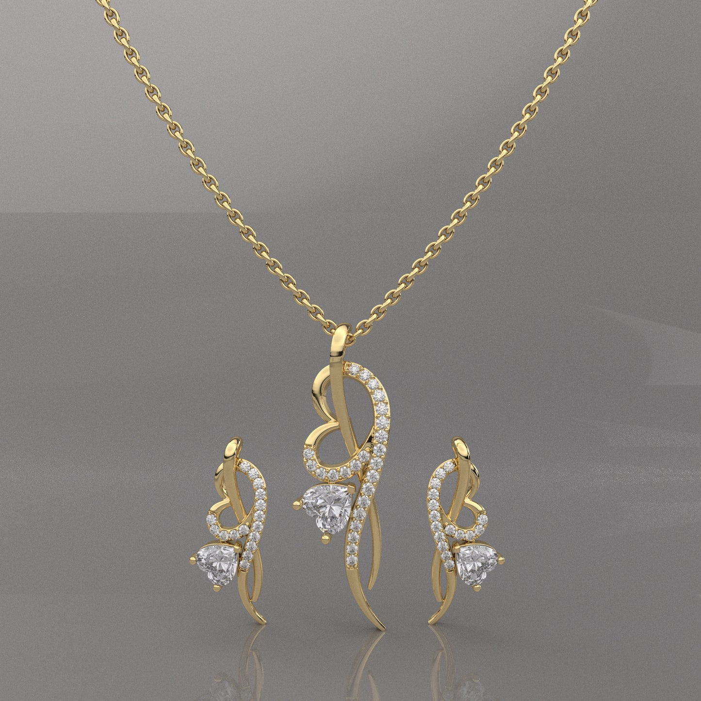 Rhines 925 Silver Necklace Set